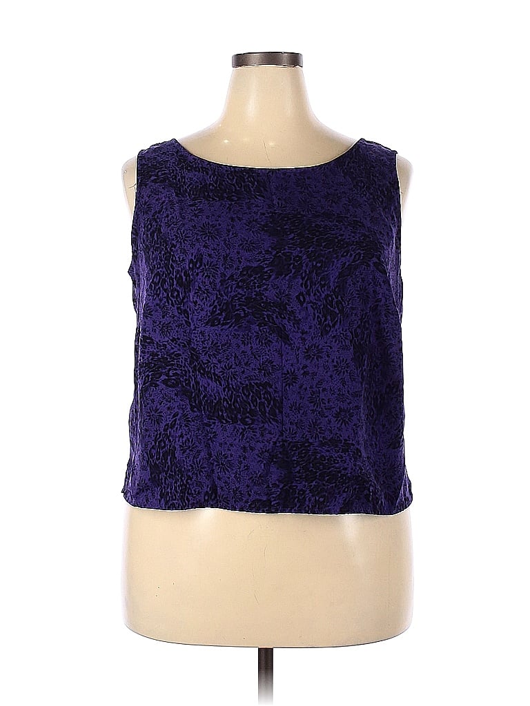 Sag Harbor 100% Polyester Purple Sleeveless Blouse Size 20 (Plus) - 42% ...