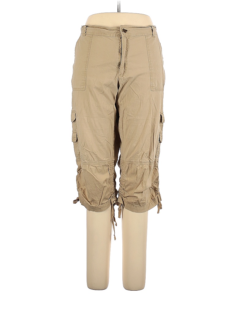 Ashley Stewart Solid Tan Cargo Pants Size 18 (Plus) 73 off thredUP