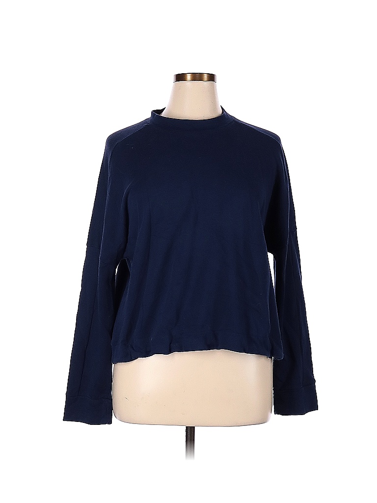 Fabletics 100 Cotton Blue Sweatshirt Size XL 70 off thredUP