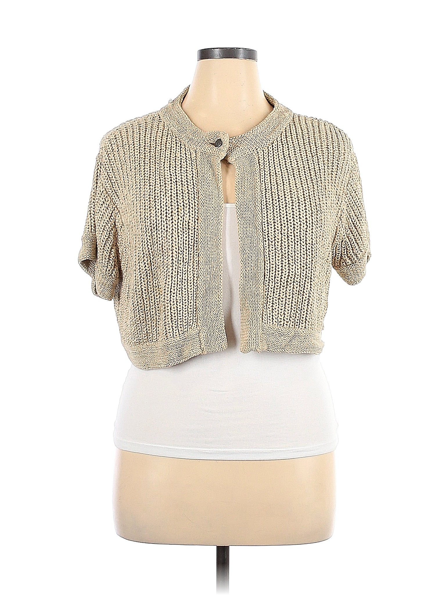 August Silk Solid Tan Shrug Size XL 68 off thredUP