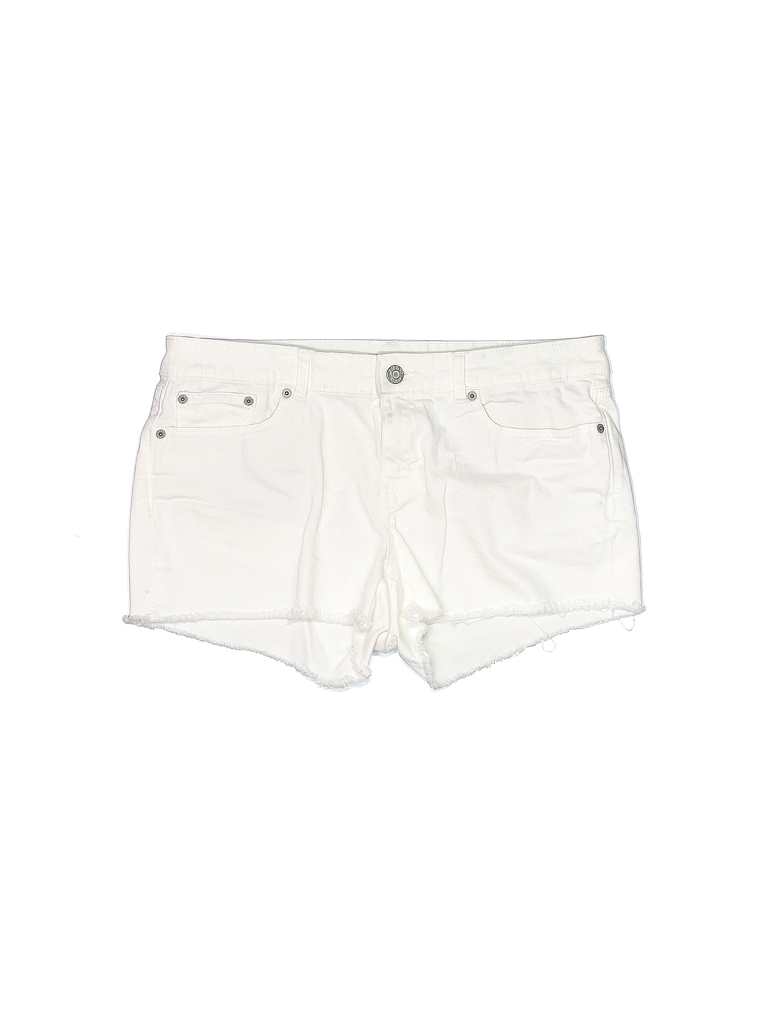 Gap Outlet Solid White Denim Shorts Size 14 62 off thredUP