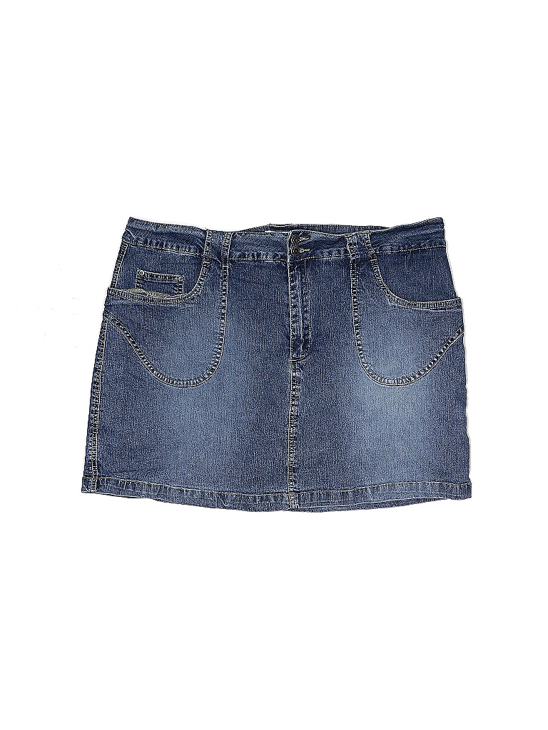 Cj Banks Solid Blue Skort Size 20 (Plus) - 66% off | thredUP