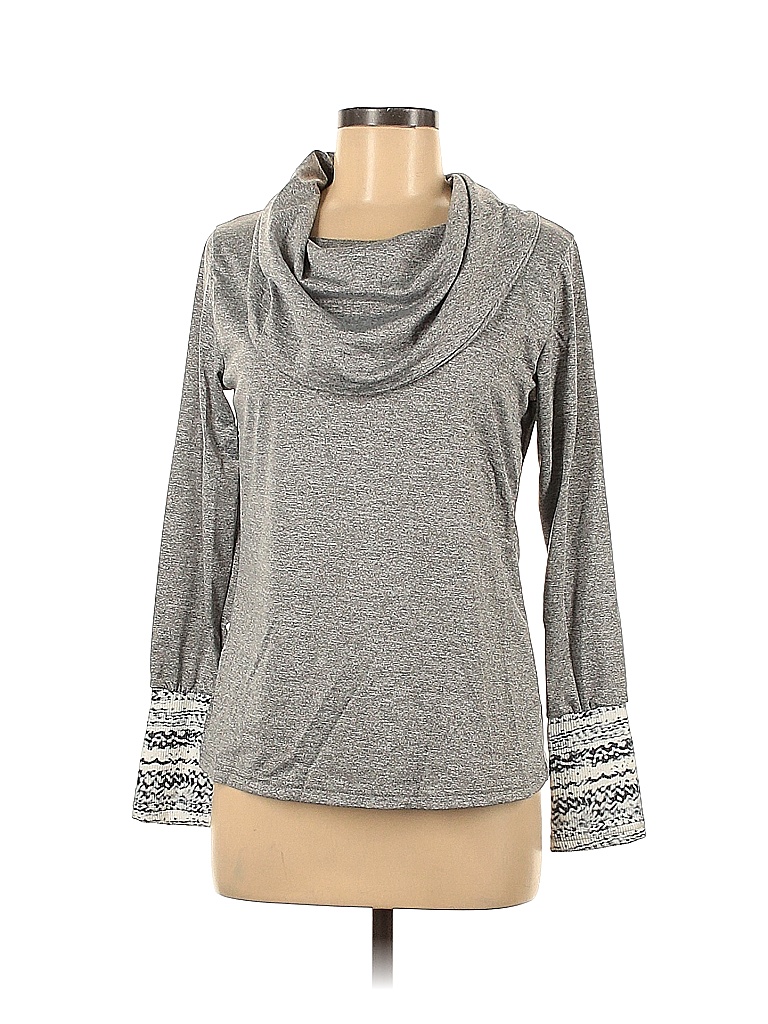 Misslook Marled Gray Long Sleeve Top Size M - photo 1