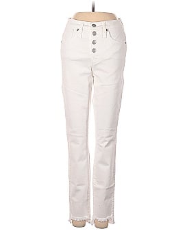 Madewell 10" High-Rise Skinny Jeans in Pure White: Step-Hem Edition (view 1)