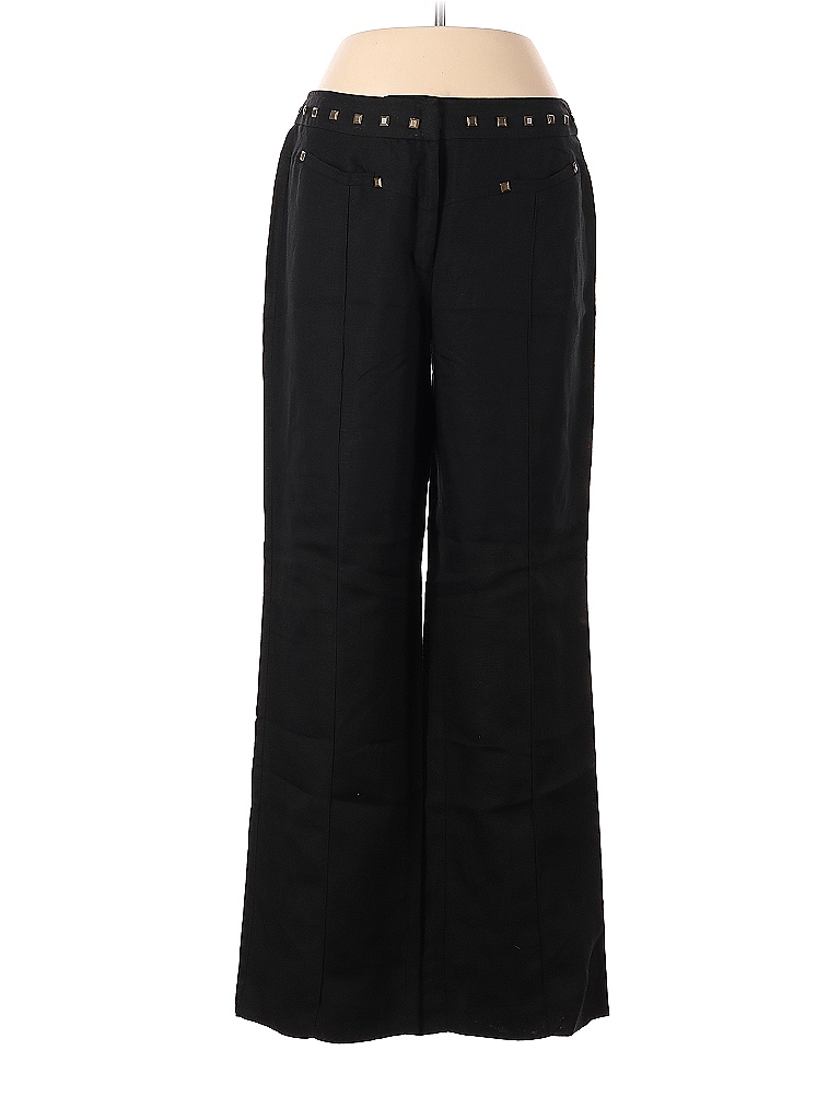 Peter Nygard Solid Black Linen Pants Size 8 - 66% off | thredUP