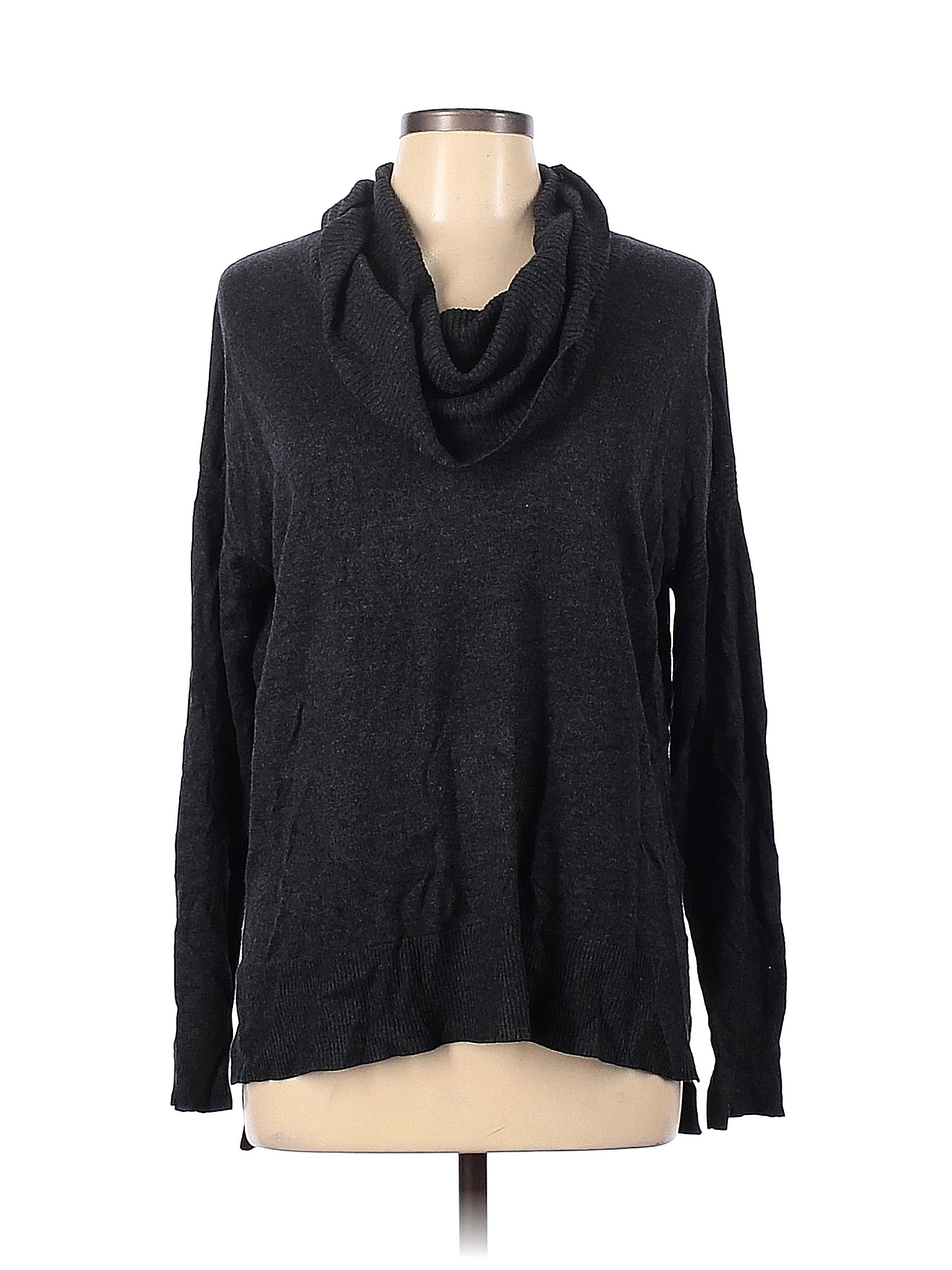 Cable & Gauge Solid Black Gray Long Sleeve Turtleneck Size L - 37% off ...