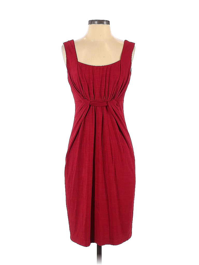 David Meister Solid Red Cocktail Dress Size 4 - photo 1