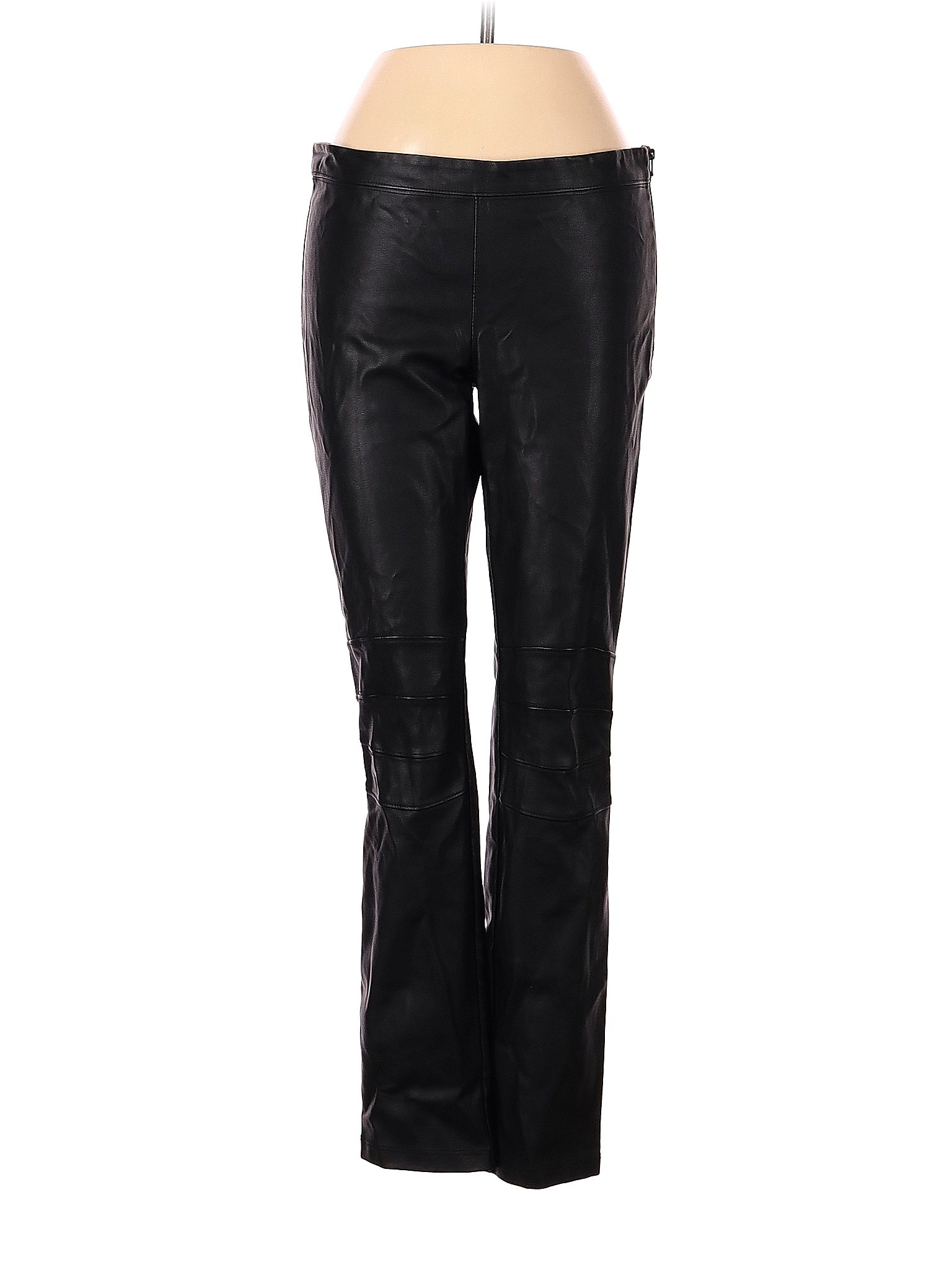 David Lerner Solid Black Faux Leather Pants Size S - 81% off | thredUP