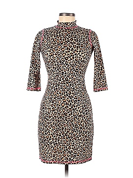 Slate & Willow Leopard Mock Neck Dress (view 1)
