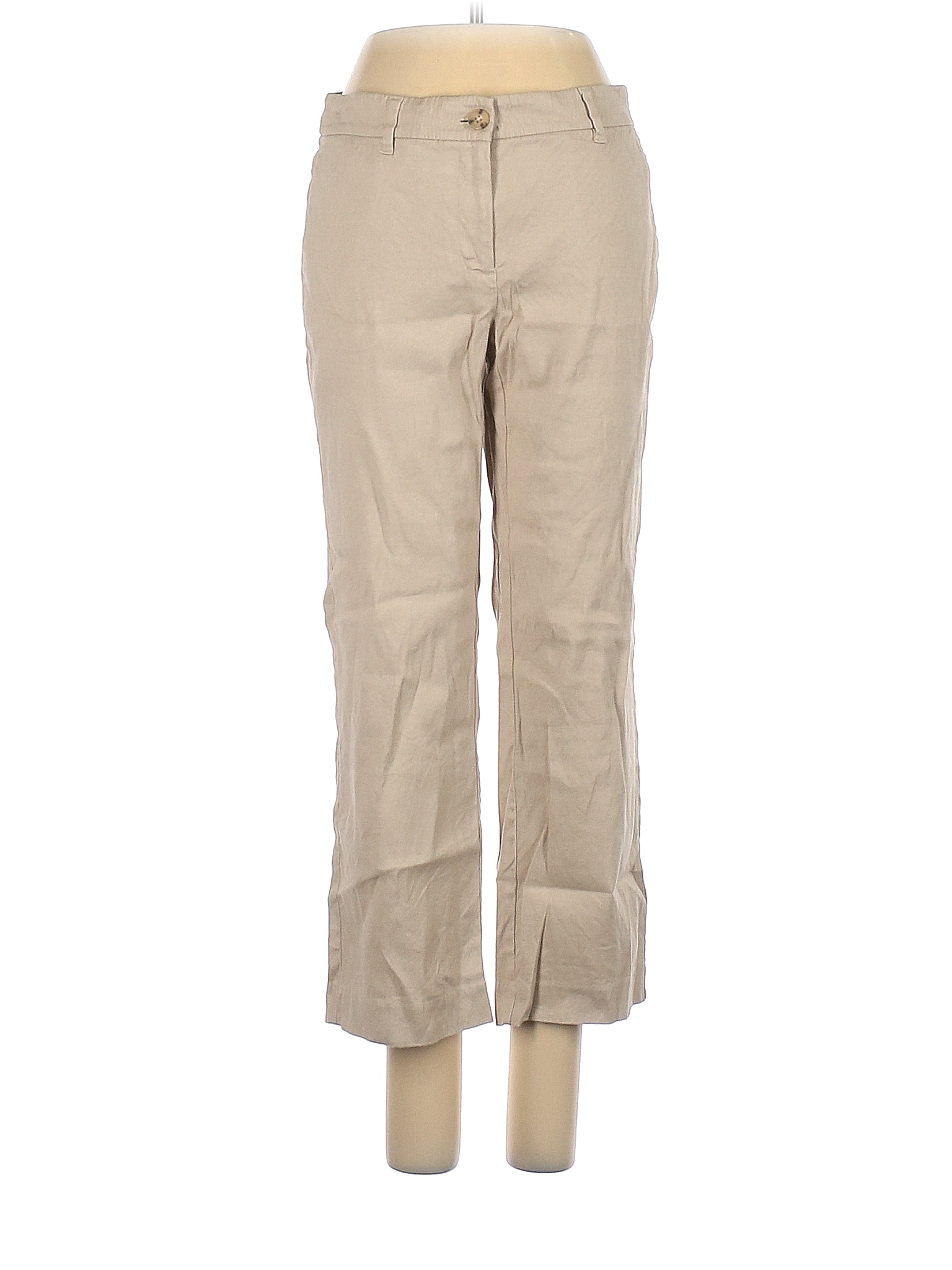 J.Jill Tan Linen Pants Size 4 78 off thredUP