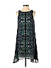 Max Studio 100% Polyester Paisley Graphic Teal Blue Casual Dress Size XS - photo 1