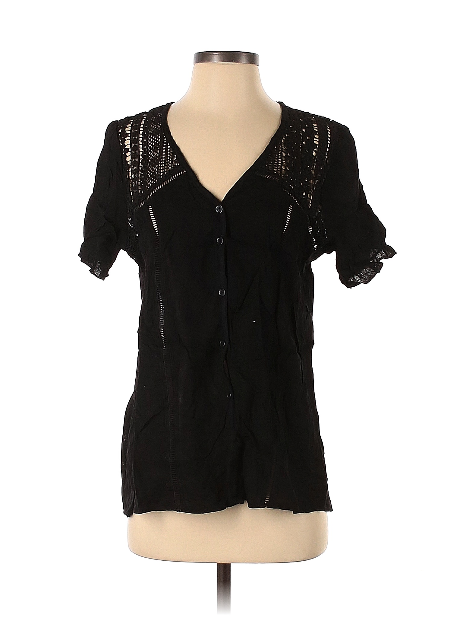 Blouse Femme Maternité Manches Courtes Noire - Taille M - Marque Unbrand - Occasion Très Bon état