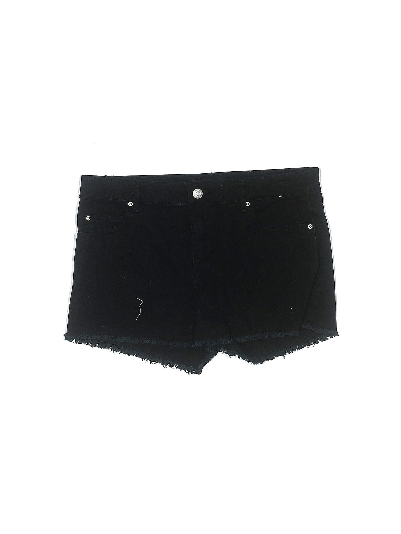 Denim & Co 100 Cotton Solid Black Denim Shorts Size 4 54 off thredUP