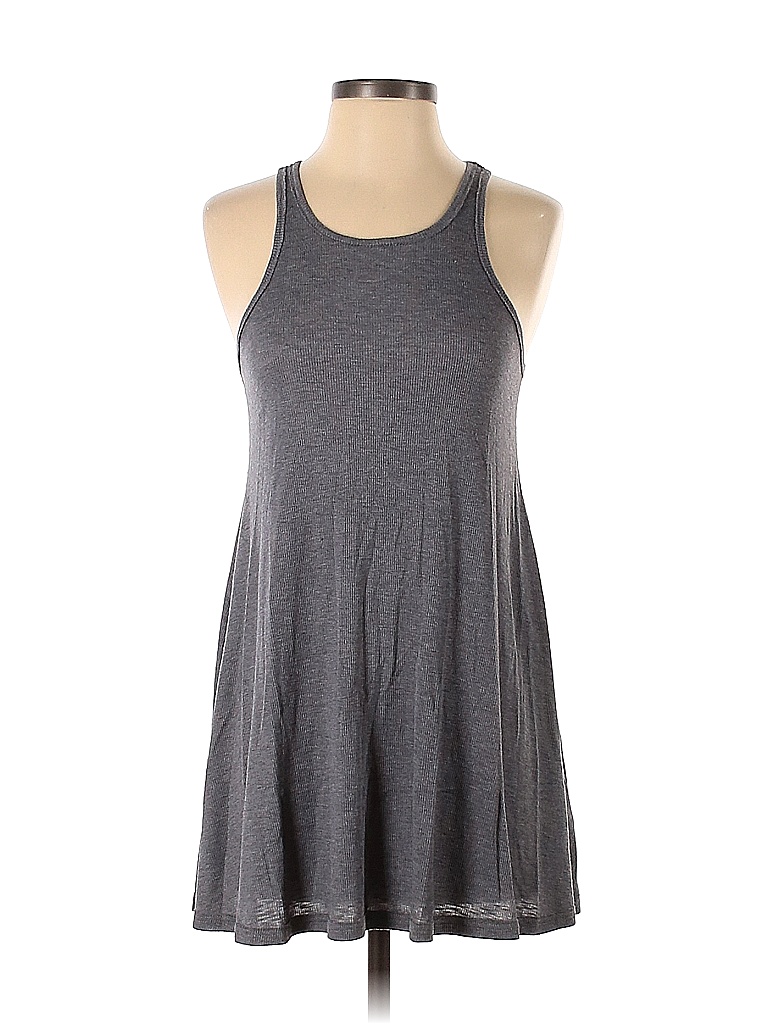 Free People Solid Gray Casual Dress Size S - photo 1