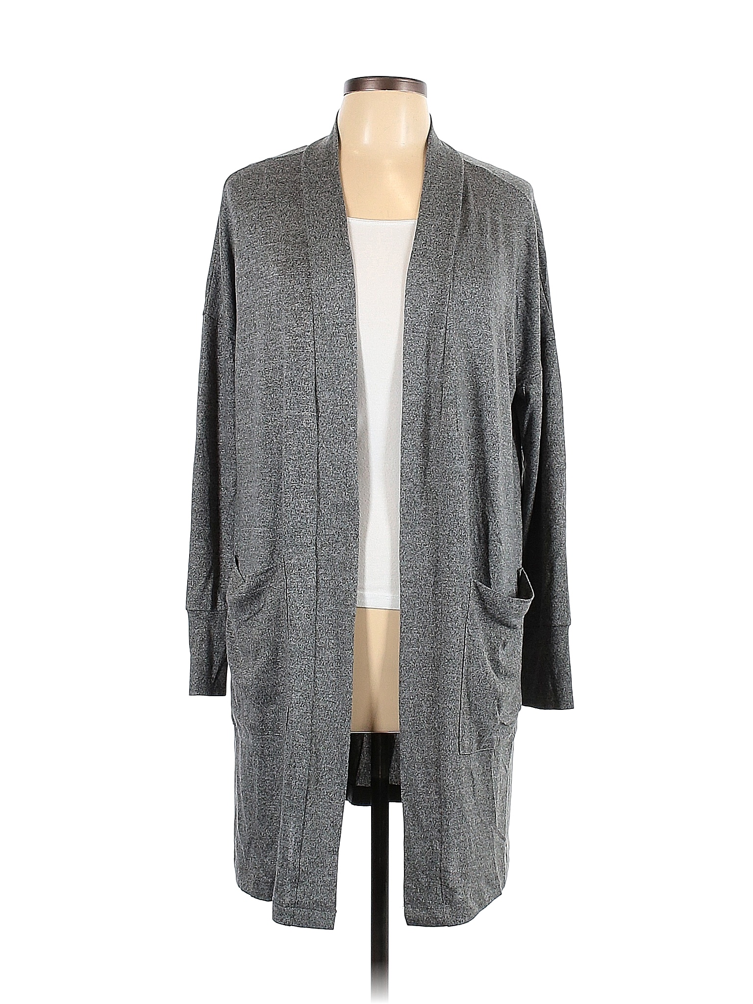 Walmart Color Block Solid Gray Cardigan Size L - 53% off | thredUP