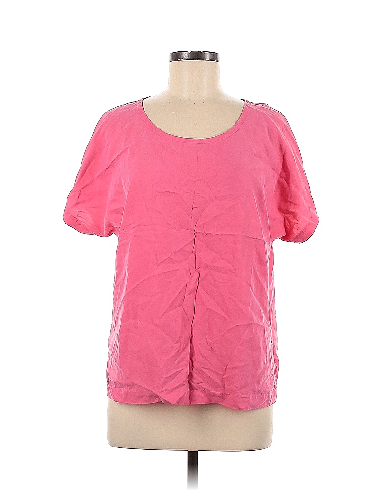 J.Jill Solid Colored Pink Short Sleeve Blouse Size M - 78% off | thredUP