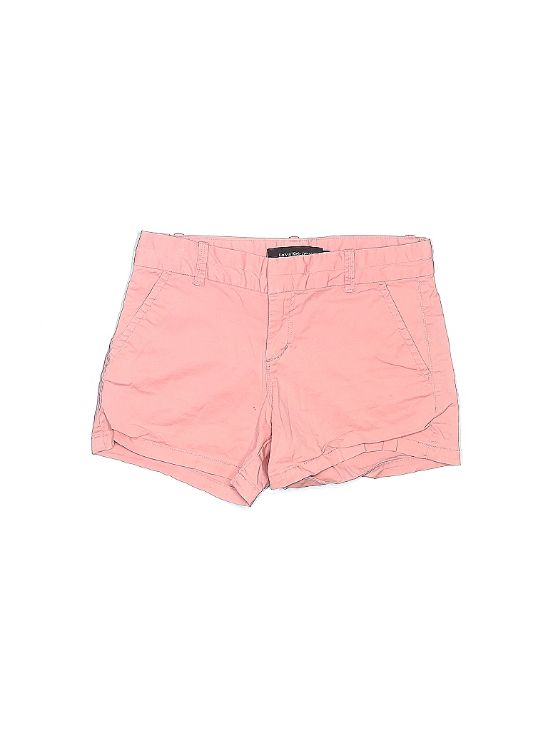 CALVIN KLEIN JEANS Solid Pink Khaki Shorts Size 4 - photo 1