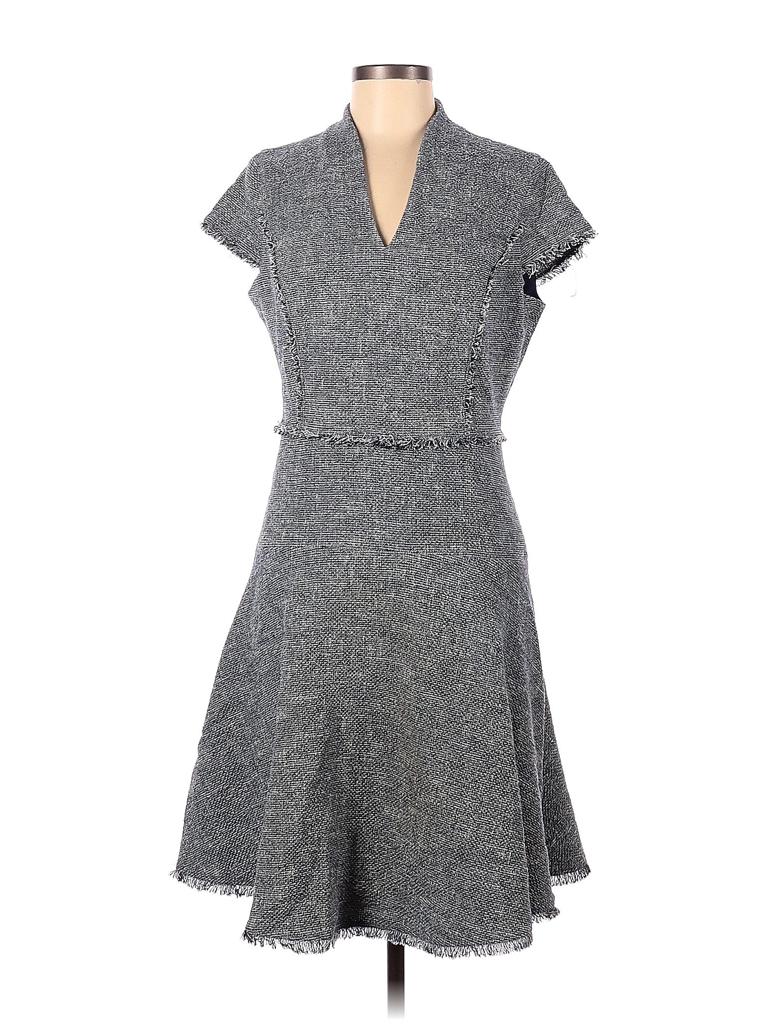 J. McLaughlin Solid Gray Blue Casual Dress Size 6 - 80% off | thredUP