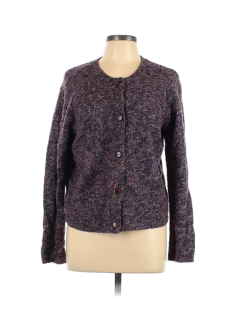 Casual Corner Floral Multi Color Purple Cardigan Size L - 65% off | thredUP