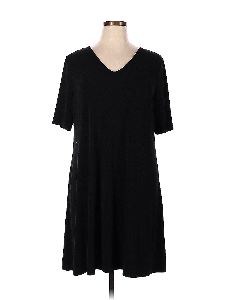 Chico's Solid Black Casual Dress Size XL (3) - 75% off | thredUP