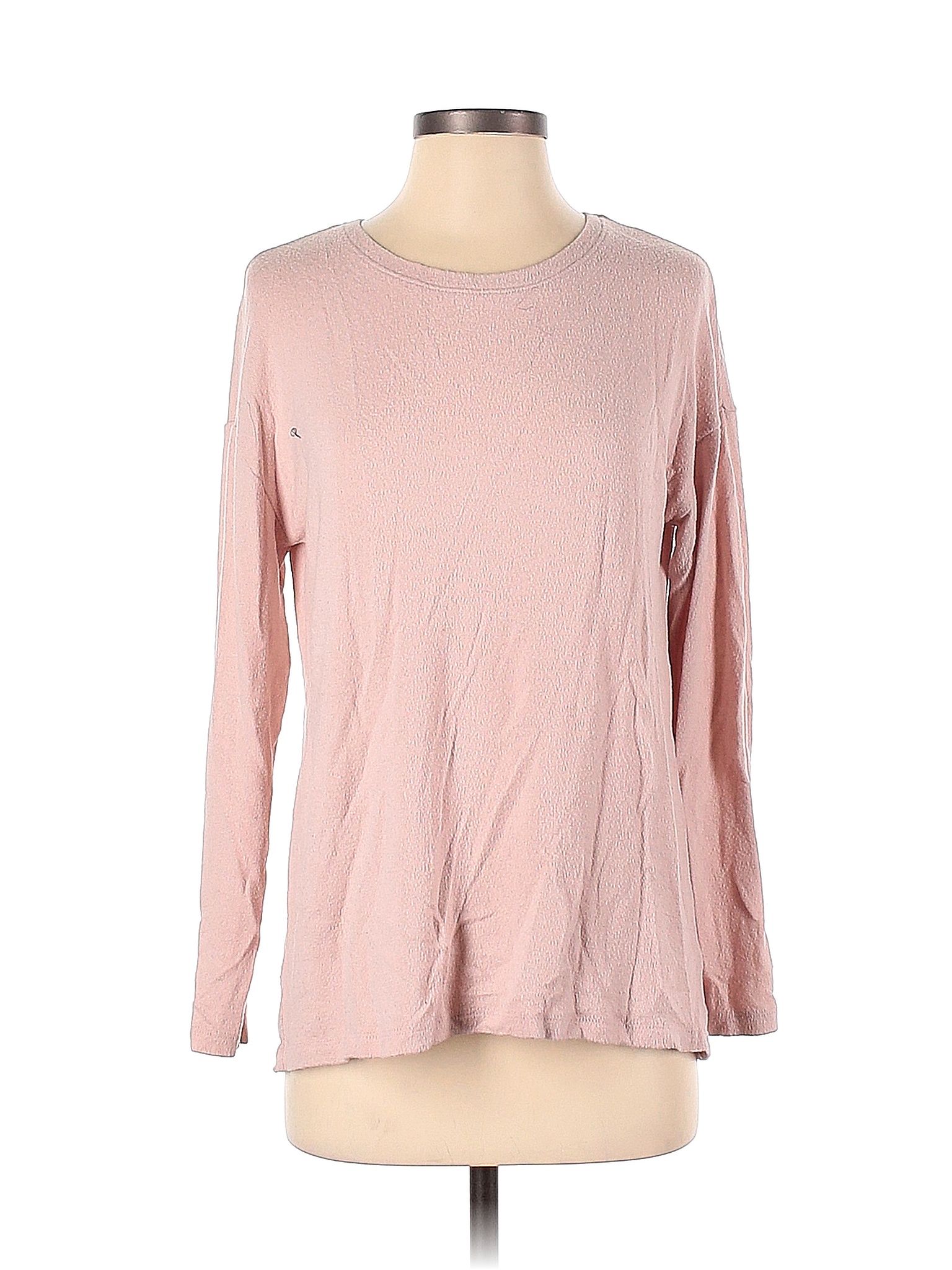 A New Day Solid Colored Pink Long Sleeve T-Shirt Size S - 50% off | thredUP