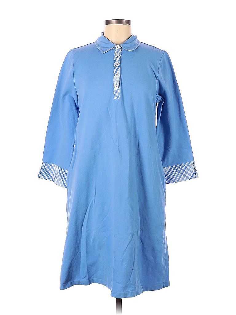 Appleseeds Solid Blue Casual Dress Size M 68 off thredUP