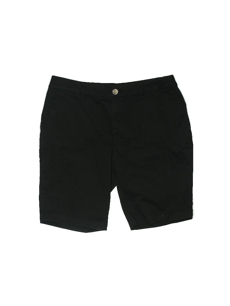 Faded Glory Solid Colored Black Khaki Shorts Size 8 - 42% off | thredUP