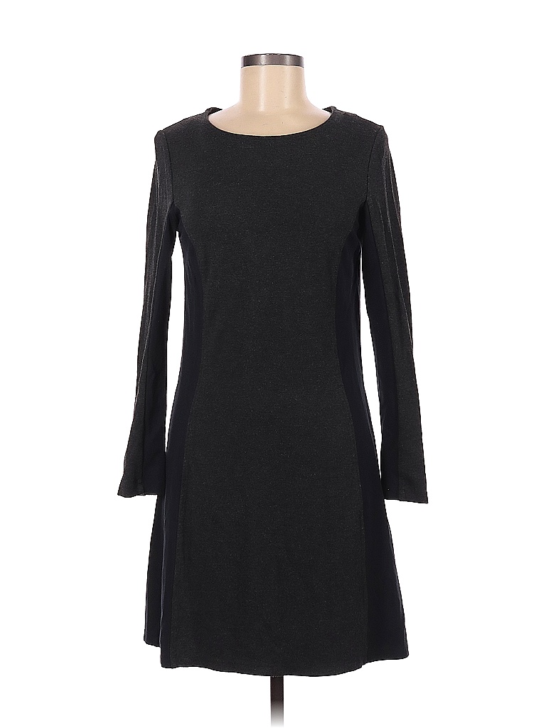 Sahalie Solid Black Gray Casual Dress Size S - 64% off | thredUP