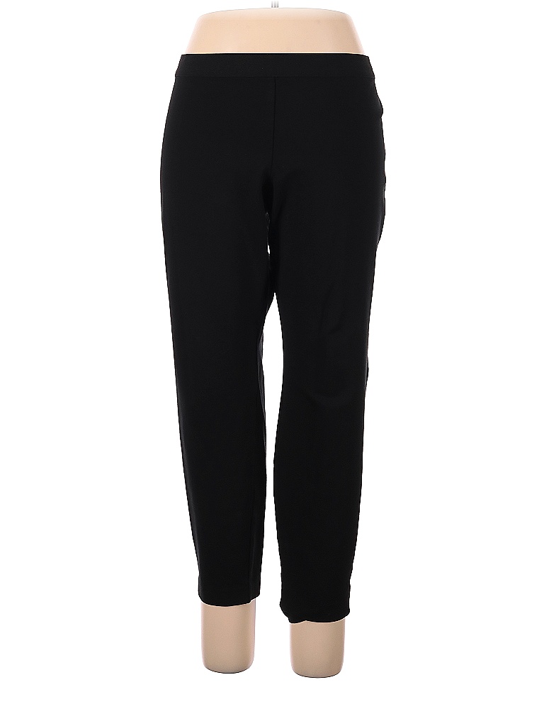 Alfani Solid Black Casual Pants Size XL - photo 1
