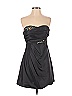 Tibi 100% Silk Solid Black Gray Cocktail Dress Size 6 - photo 1