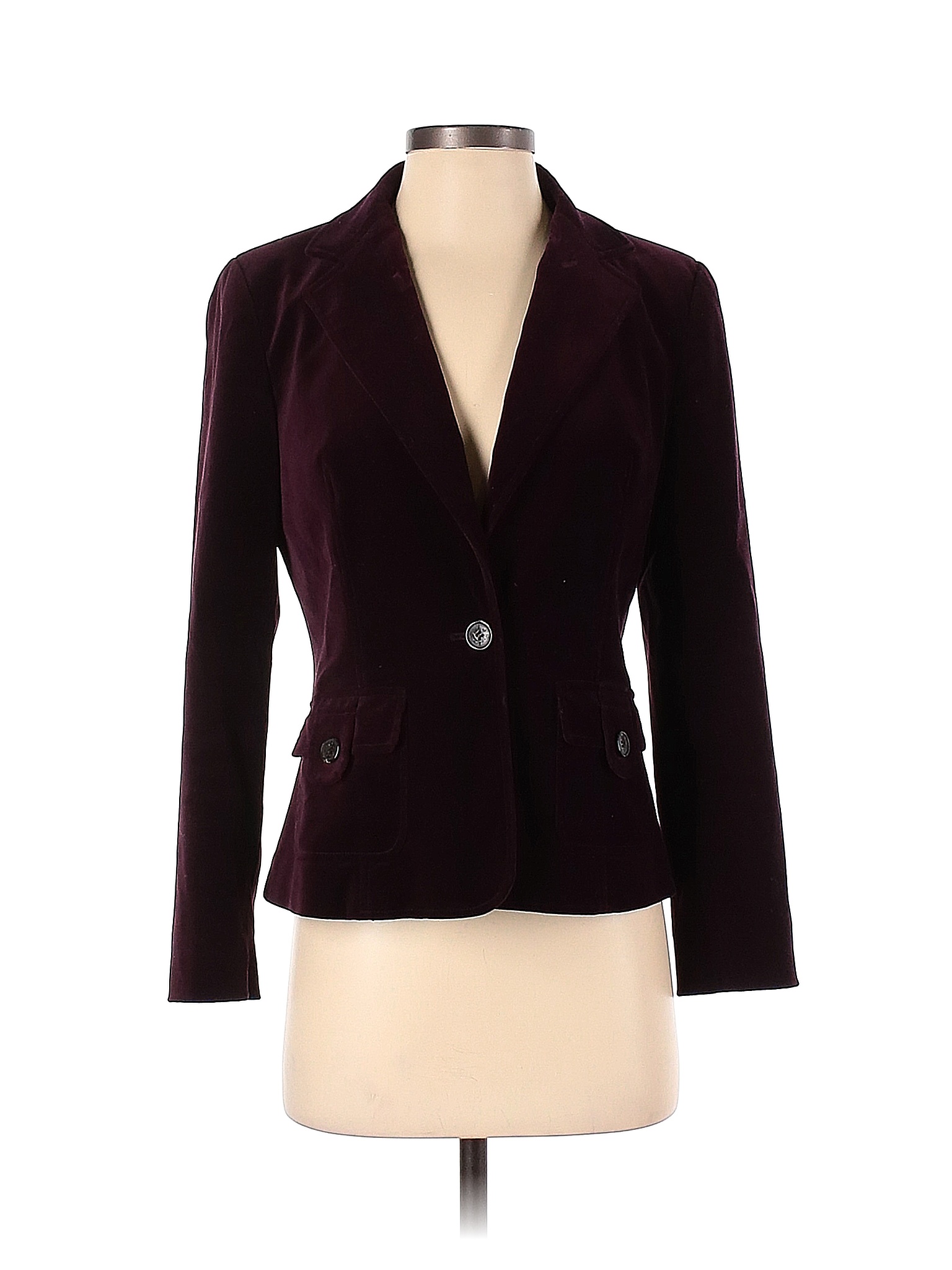 Peck & Peck Solid Burgundy Blazer Size 2 - 79% off | thredUP