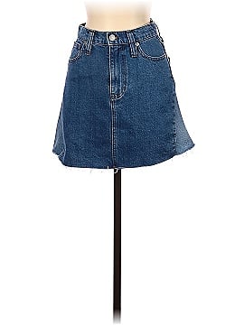 Madewell Rigid Denim A-Line Mini Skirt: Pieced Edition (view 1)