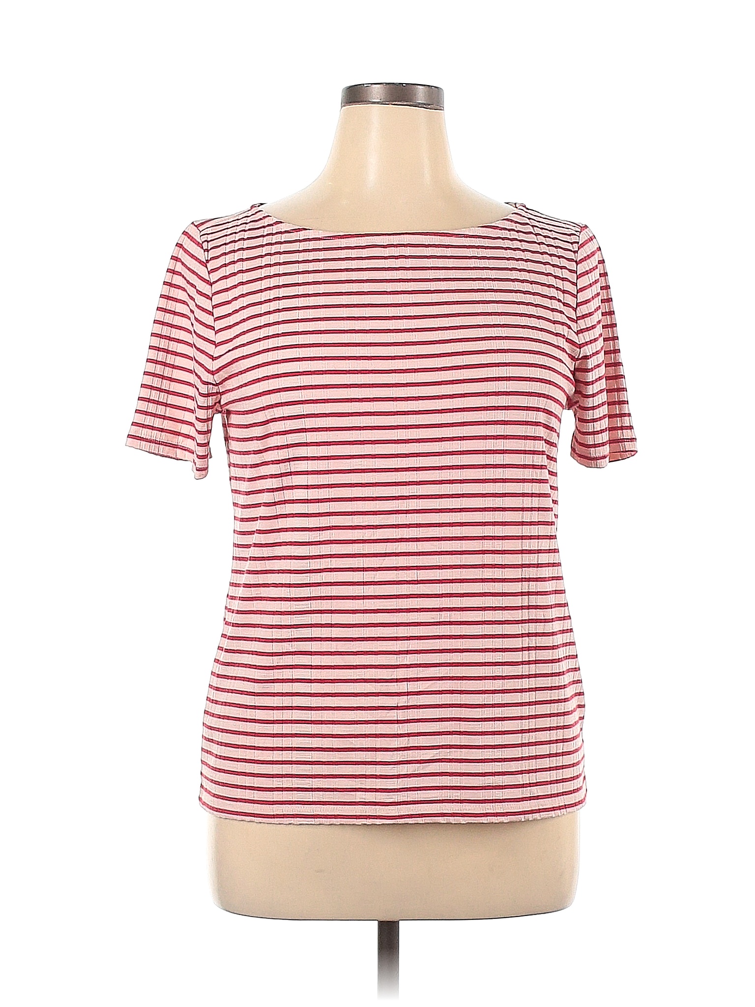 Ann Taylor Stripes Colored Red Short Sleeve T-Shirt Size XL - 73% off ...