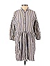Richards Stripes Gray Casual Dress Size 3 - photo 1