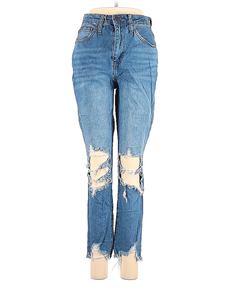 Simple Society Tortoise Hearts Blue Jeans Size 9 - photo 1