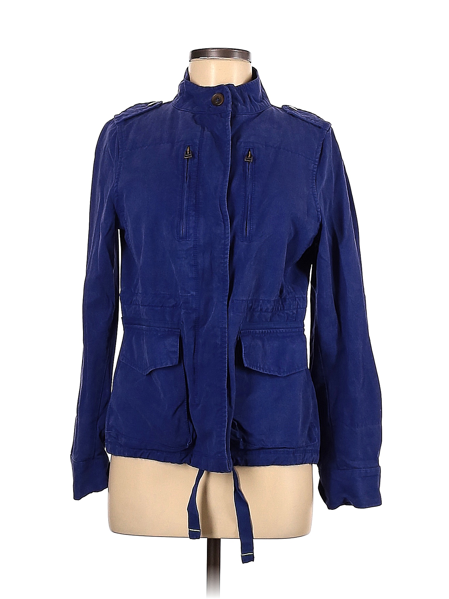 Jcpenney Solid Blue Purple Jacket Size M - 62% off | thredUP