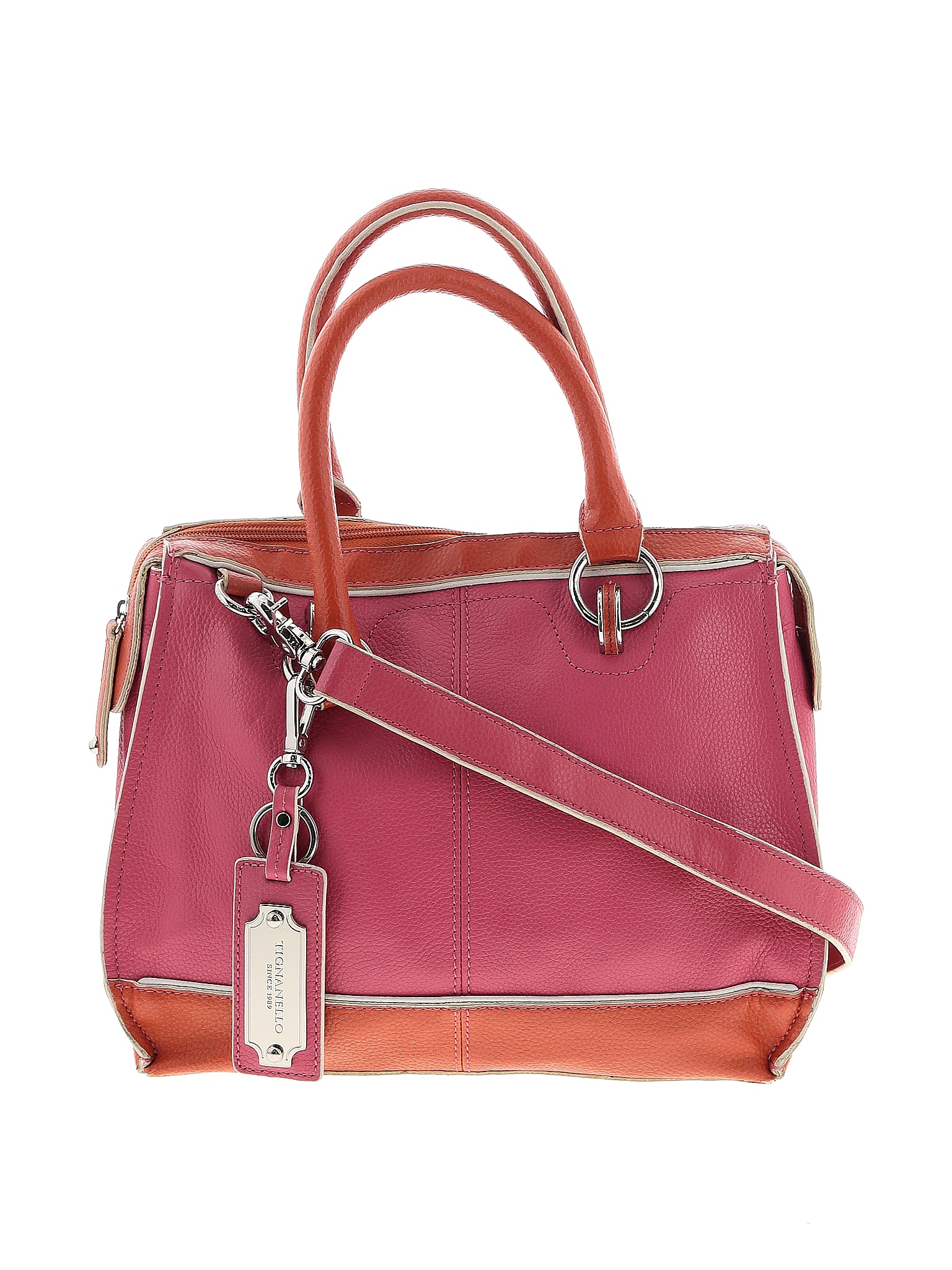 Tignanello 100 Leather Solid Colored Pink Leather Satchel One Size
