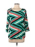 Peach Love Cream California 100% Polyester Teal 3/4 Sleeve Top Size M - photo 1