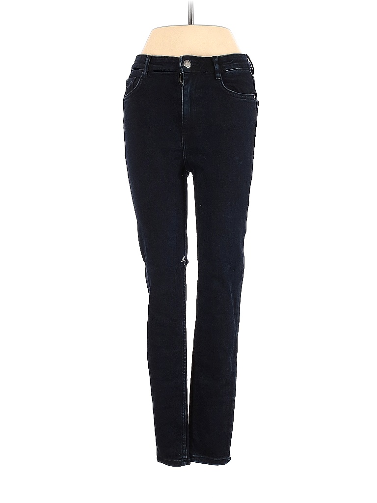 Trafaluc by Zara Solid Tortoise Blue Jeans Size 4 - photo 1