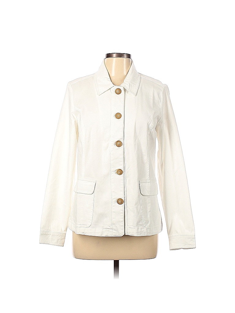 Appleseeds Solid Colored White Jacket Size M 62 off thredUP