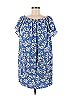 Aqua 100% Polyester Floral Blue Casual Dress Size M - photo 1
