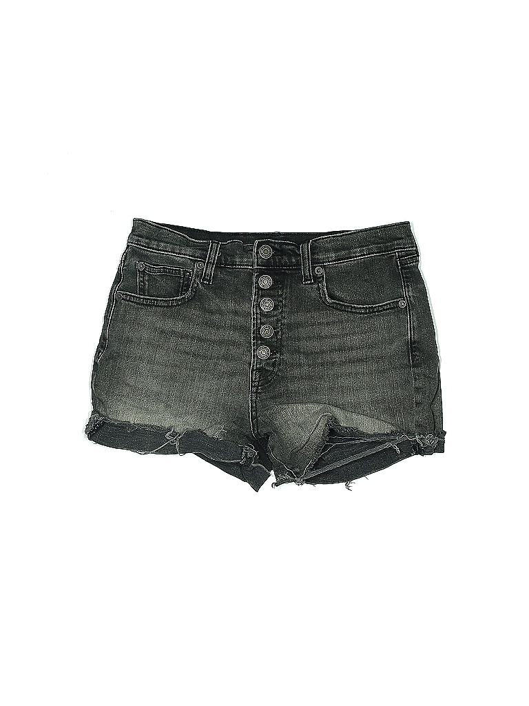 Gap Acid Wash Print Stars Ombre Gray Denim Shorts Size 4 - photo 1