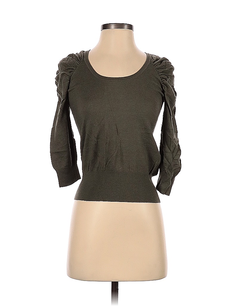 H&M Solid Colored Green Pullover Sweater Size S 59 off thredUP