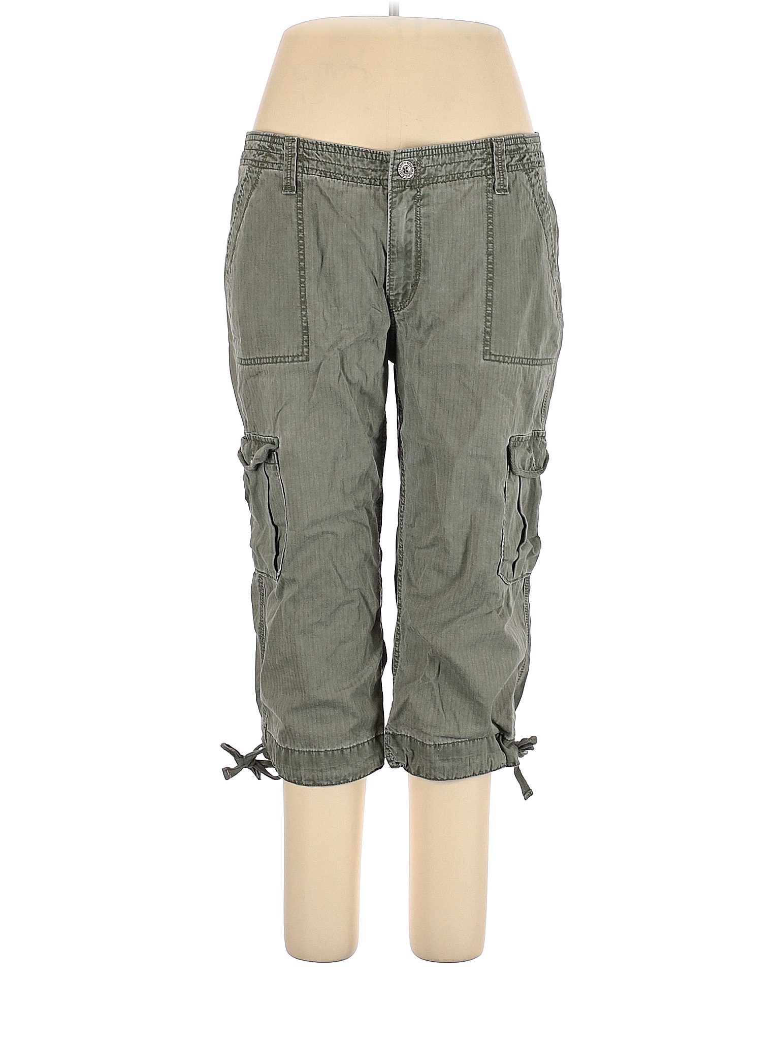 Levi's 100 Cotton Solid Green Cargo Pants Size 14 70 off thredUP