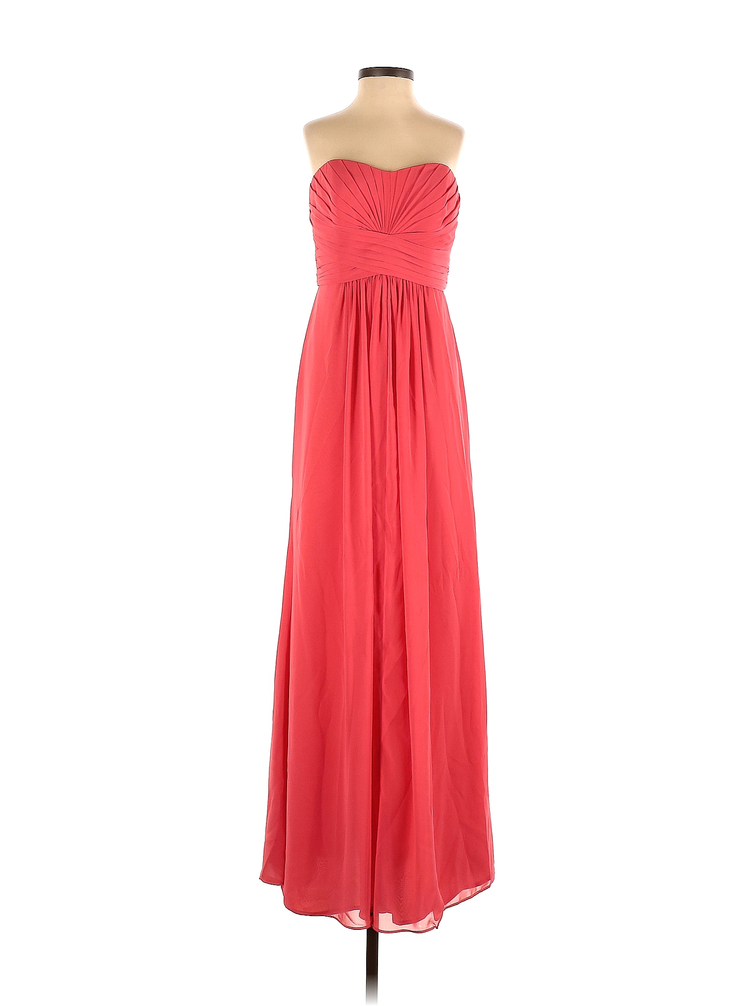 David's Bridal 100 Polyester Solid Colored Pink Cocktail Dress Size 2