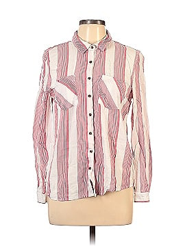Pink Rose Long Sleeve Button-Down Shirt (view 1)