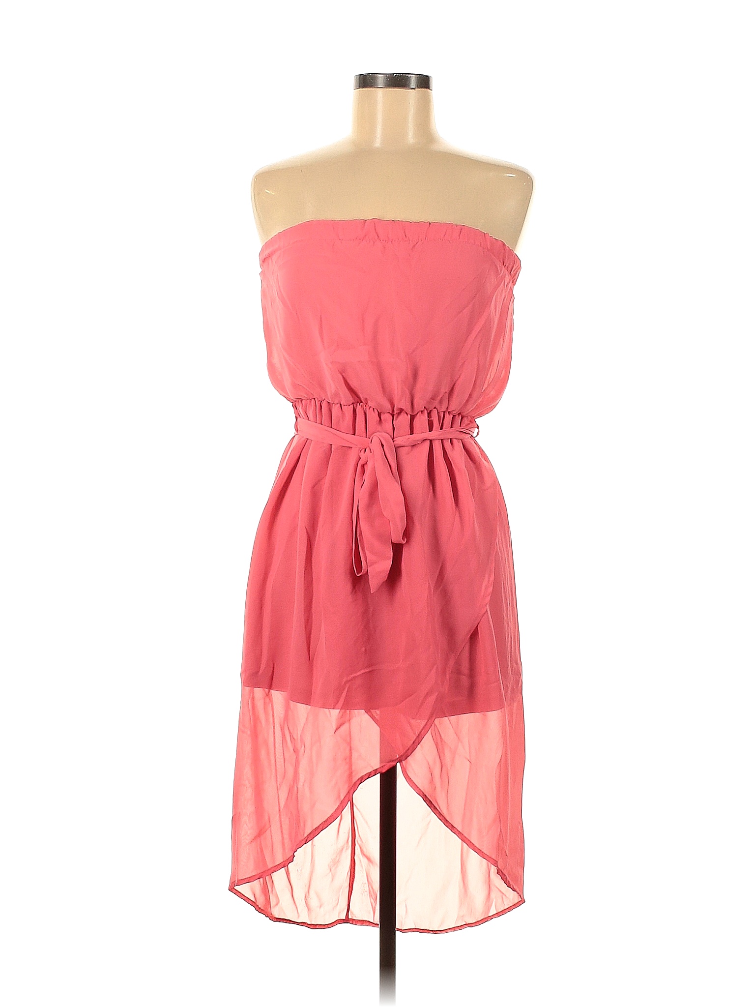 Poetry Clothing 100 Polyester Solid Colored Pink Casual Dress Size M 83 off thredUP