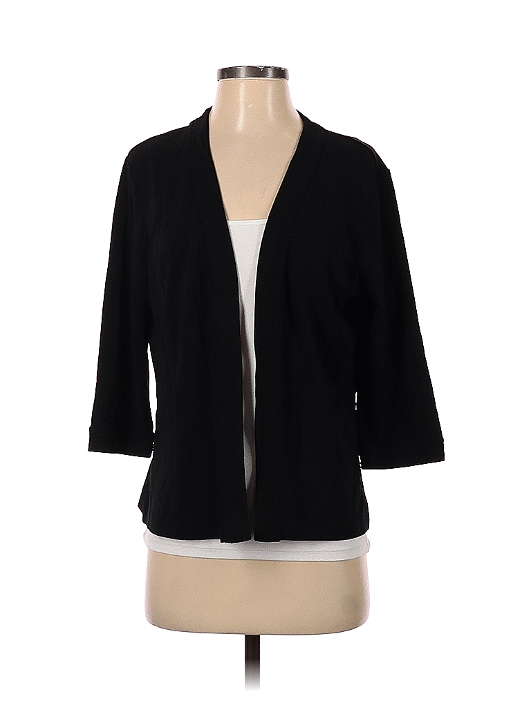 Talbots Color Block Solid Black Cardigan Size S - 83% off | thredUP