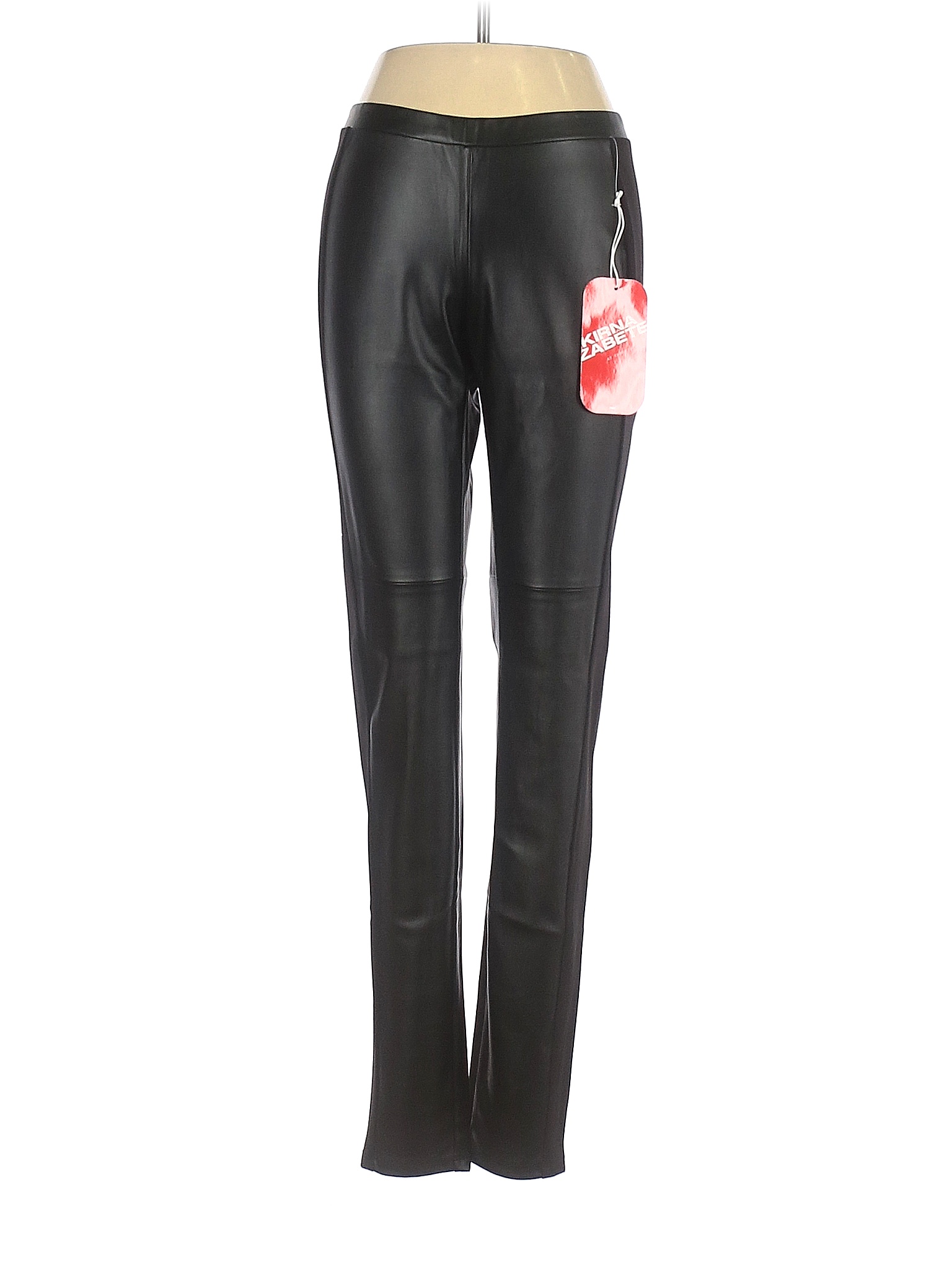 Kirna Zabete at Target 100% Polyurethane Solid Black Faux Leather Pants ...