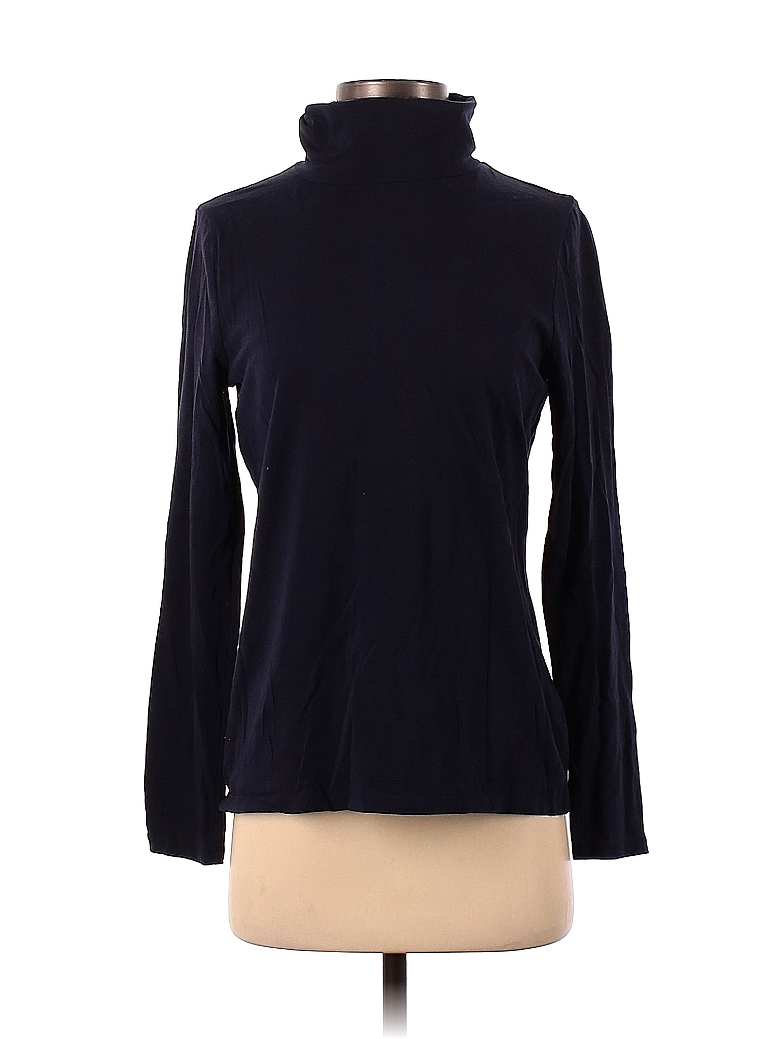 Talbots Outlet Solid Black Blue Long Sleeve Turtleneck Size S - 55% off ...